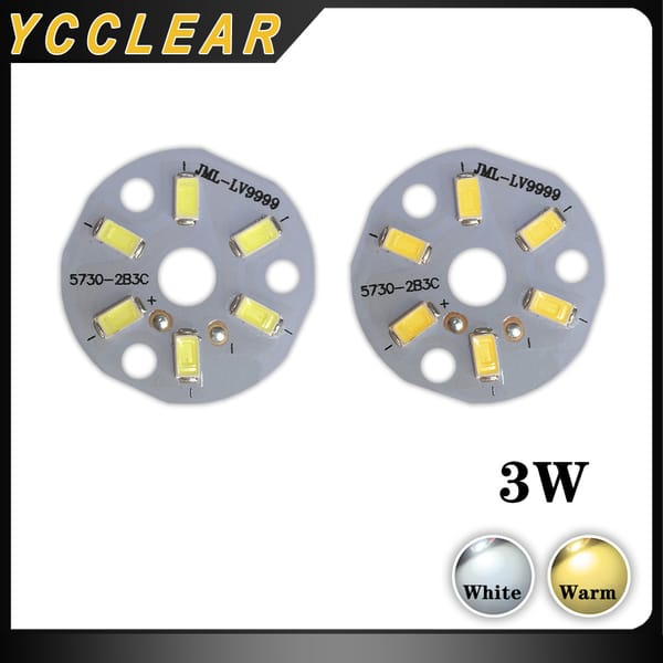 10pcs LED Lamp Board 3W Warm White 9-10V SMD 5730 Dia 31mm Round Downlight Bead Bulb Chandelier Light Source Modification Board